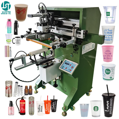 Glass Bottle Silk Screen Printer Cup Screen Printing Machine For Round Coffee Paper Water Cosmetic Plastic Cup Tube
