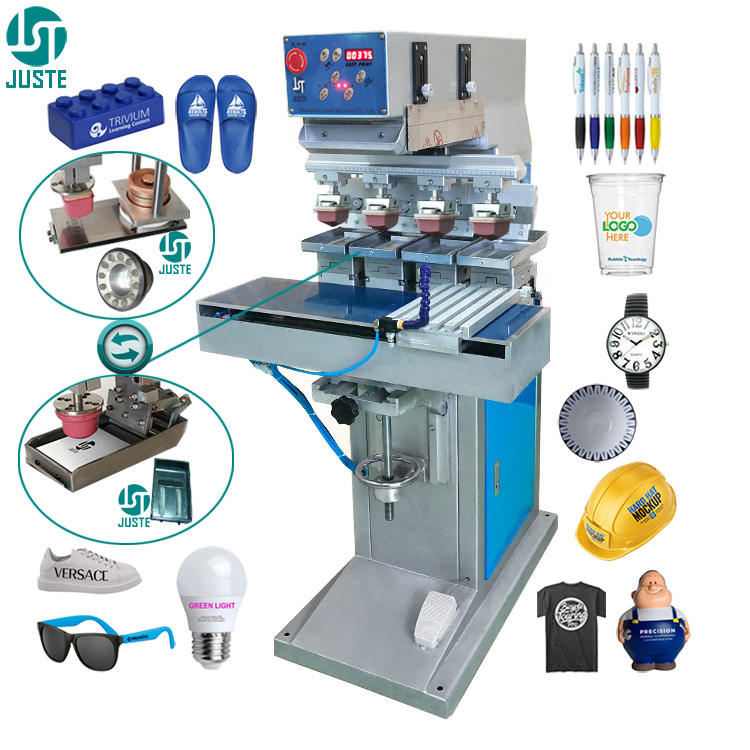 4 Color Ink Cup Pad Printer Tampografia Tampographie Fully-Automatic ...
