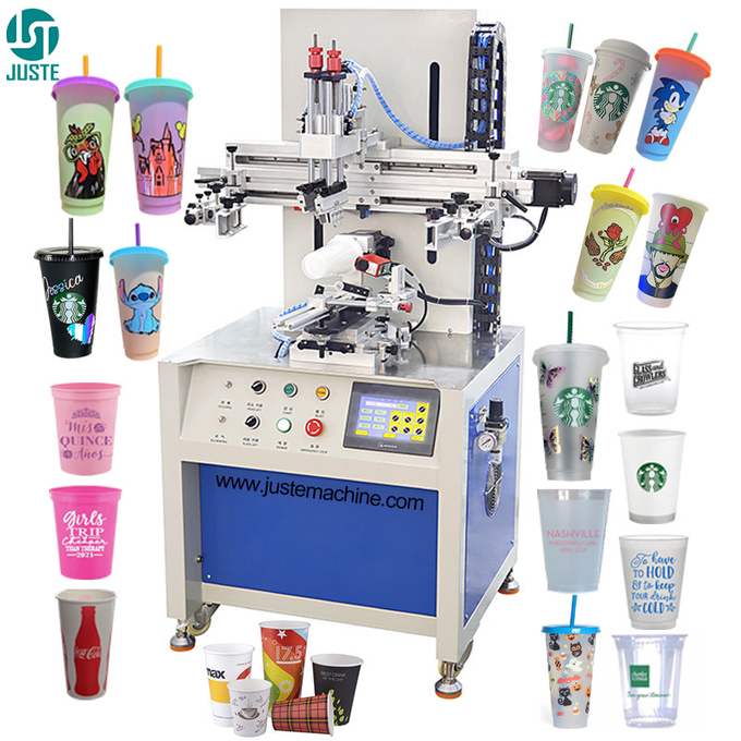 Full Automatic Loading Screen Printer Curve Small Semi Cylindrical Size ...